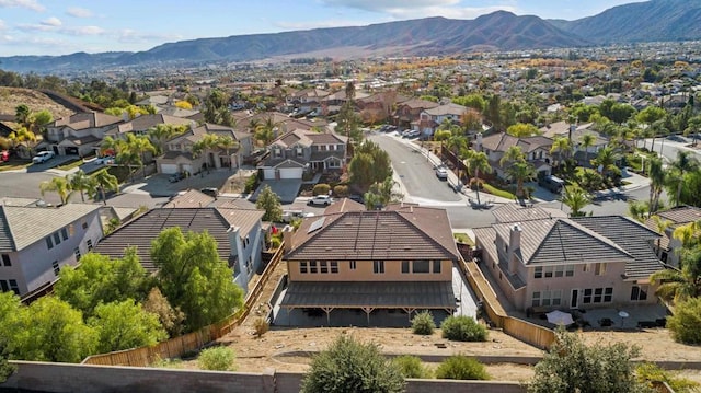 aerial view featuring a mountain view