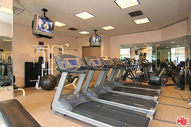 view of workout area