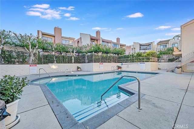 view of pool with a patio area