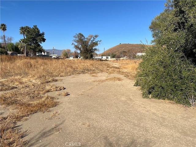 view of road featuring a mountain view