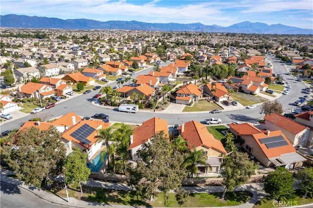 bird's eye view featuring a mountain view