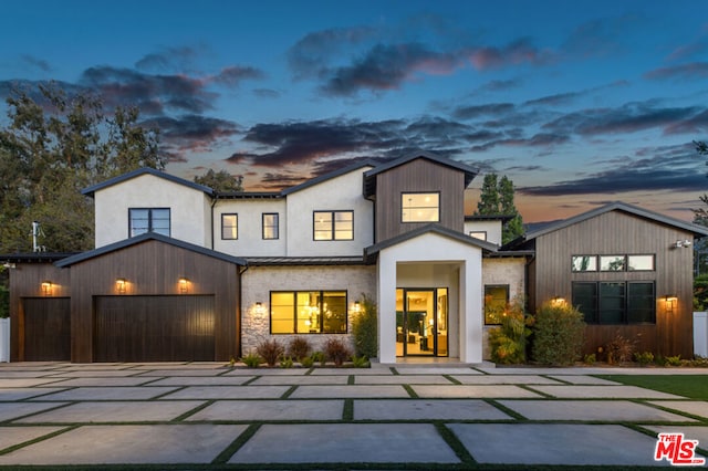 view of modern farmhouse