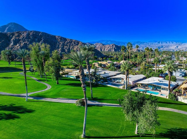 view of property's community with a mountain view