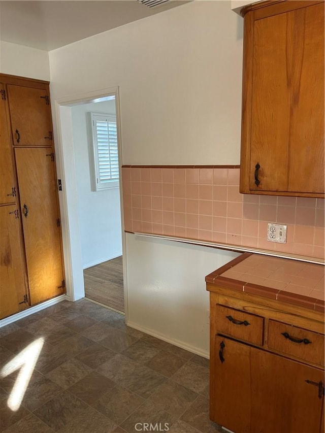 kitchen with tile counters