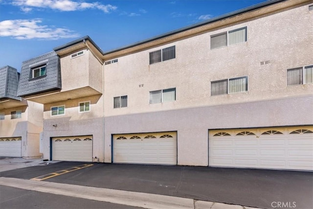 exterior space featuring a garage