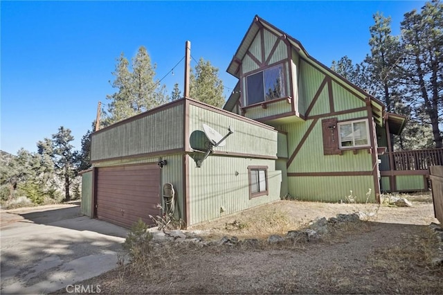 view of home's exterior featuring a garage