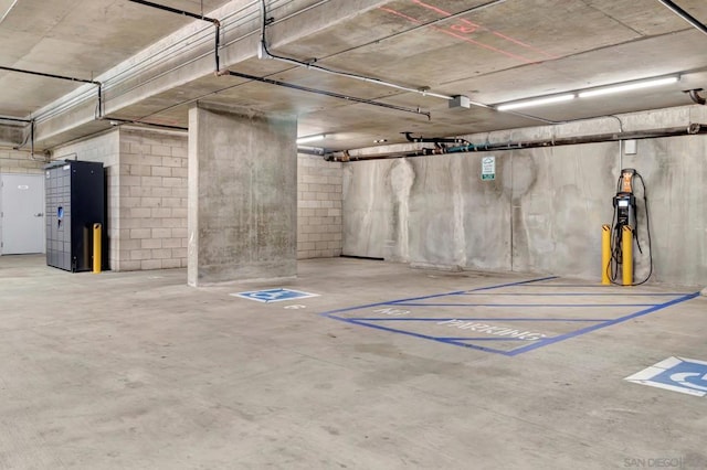 interior space with basketball hoop