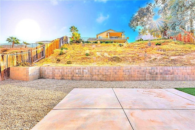 view of yard featuring a patio