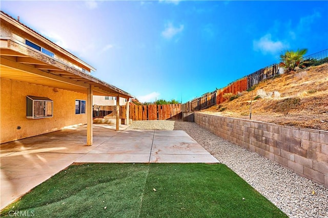 view of yard with a patio