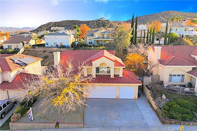 aerial view featuring a mountain view