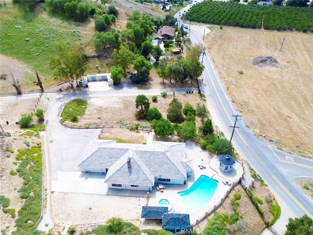 drone / aerial view featuring a rural view