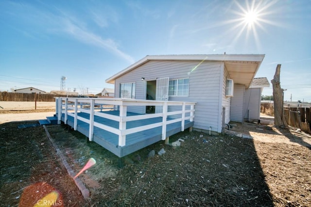 exterior space featuring a deck