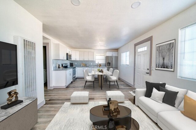 living room featuring hardwood / wood-style floors