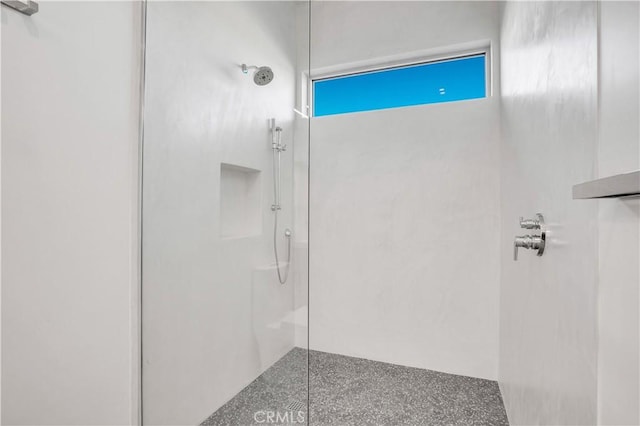 bathroom with a shower