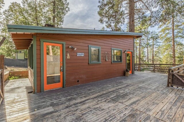 view of wooden deck