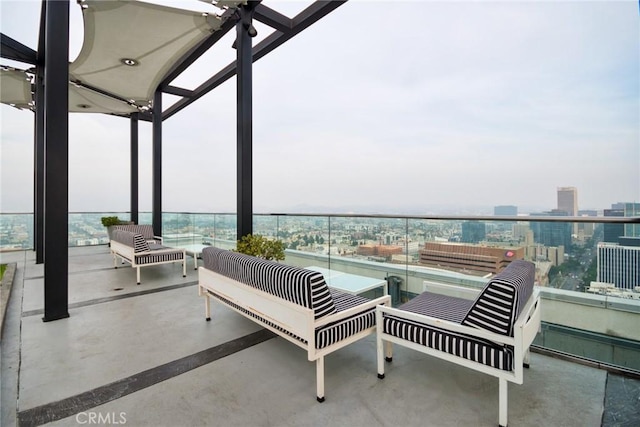 balcony featuring an outdoor living space