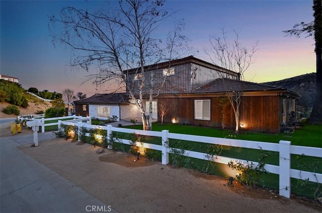 view of front of home