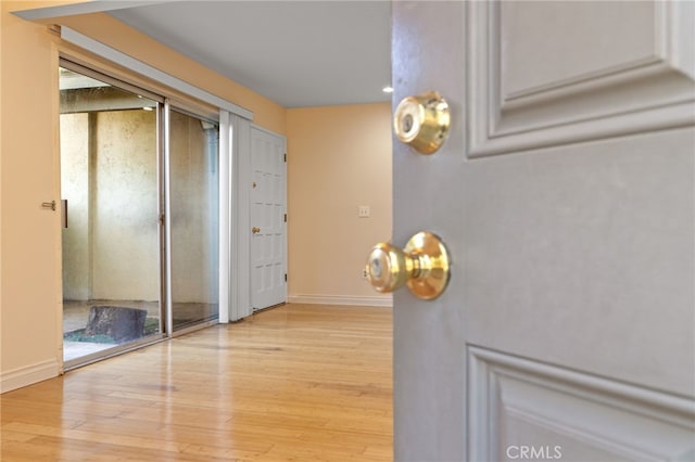 interior space featuring light hardwood / wood-style floors