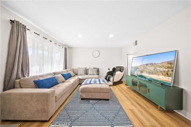 living room featuring hardwood / wood-style floors