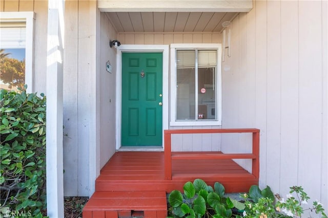 view of doorway to property