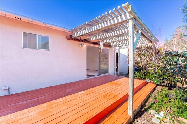 deck with a pergola