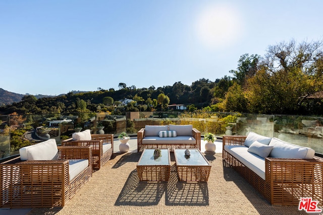 view of patio / terrace with an outdoor hangout area