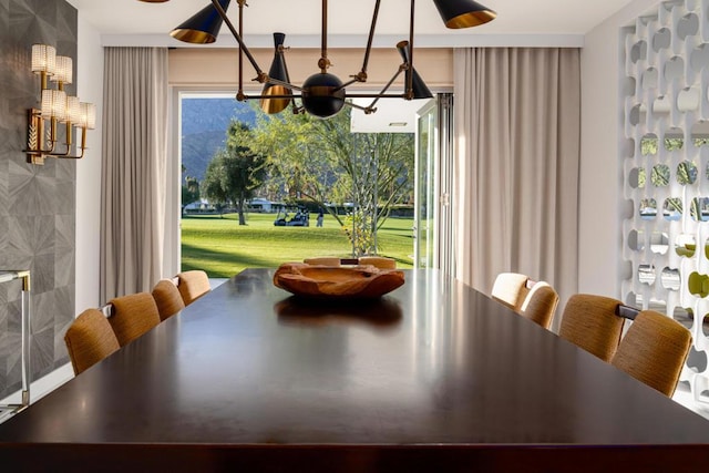 view of dining area