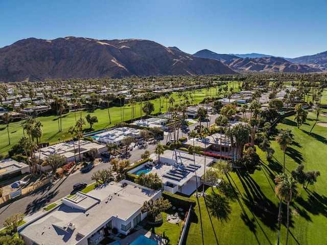 aerial view featuring a mountain view