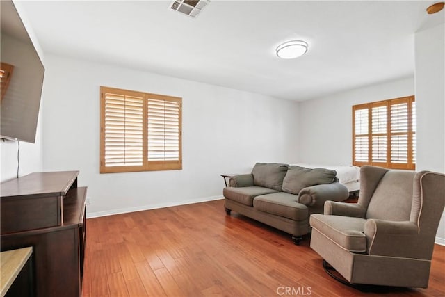 living room featuring wood-type flooring