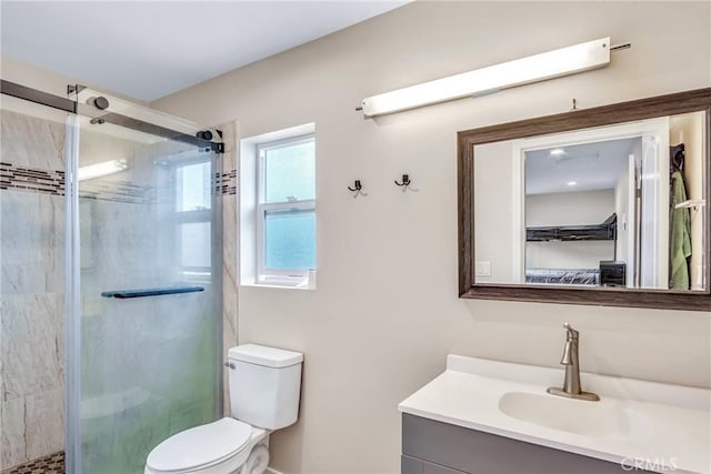 9022 Marlene Ave, Garden Grove, CA 92841 - bathroom featuring a shower stall, toilet, and vanity