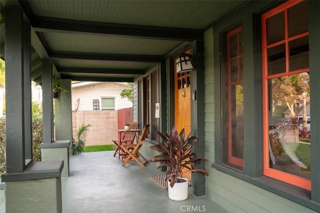 view of patio / terrace with covered porch