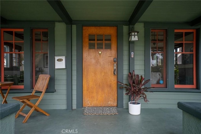 view of doorway to property