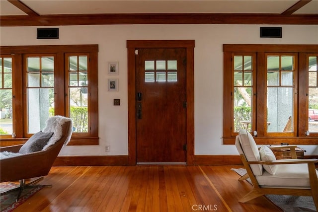 entryway featuring light hardwood / wood-style flooring