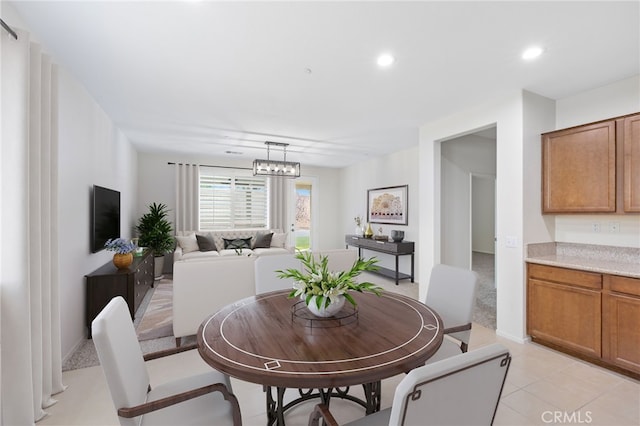 dining room featuring an inviting chandelier