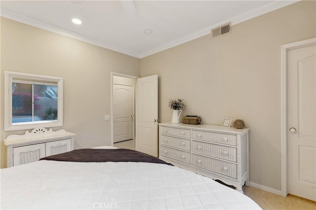28 Pebble Beach Dr, Rancho Mirage, CA 92270 - bedroom featuring ornamental molding, baseboards, and recessed lighting
