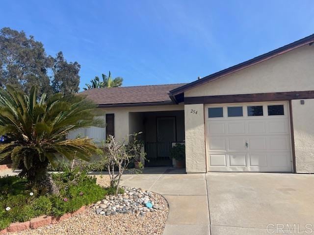 ranch-style house with a garage