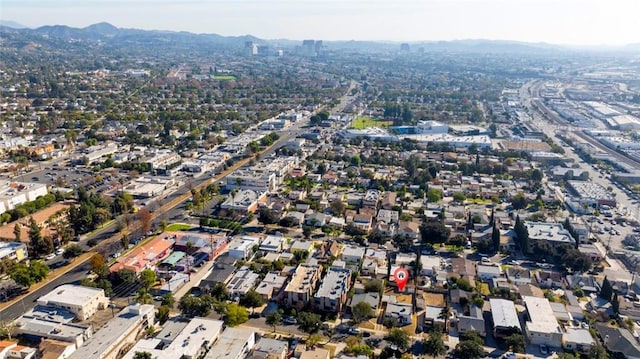 aerial view featuring a mountain view