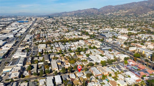 bird's eye view featuring a mountain view