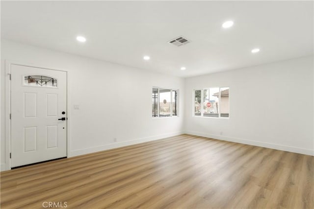 entryway with light wood-type flooring