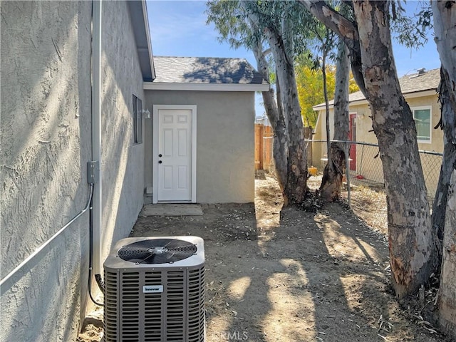 property entrance featuring central air condition unit