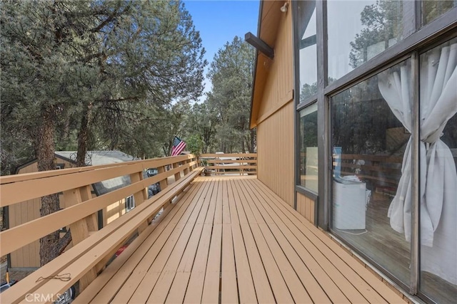 view of wooden deck