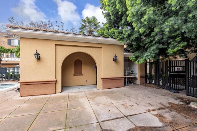 exterior space with a patio area