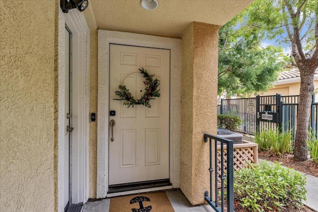 view of doorway to property