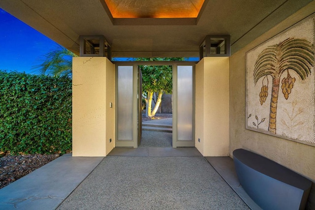 view of doorway to property