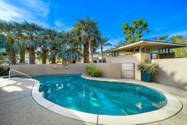 view of pool with a patio area