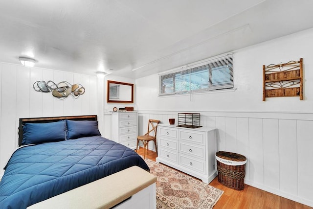 bedroom featuring light wood-type flooring