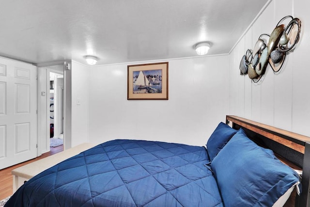 bedroom featuring wood-type flooring