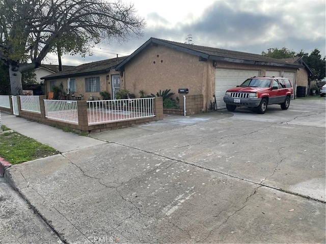 view of home's exterior with a garage