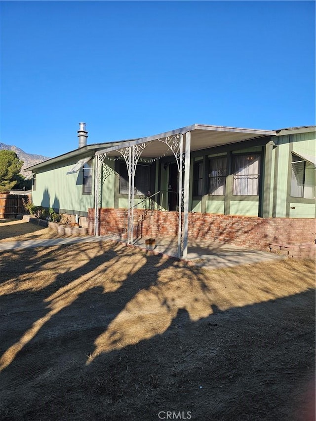 view of back of property