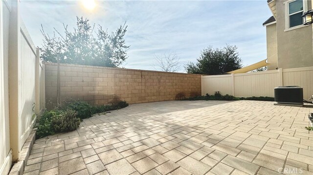 view of patio / terrace with central air condition unit